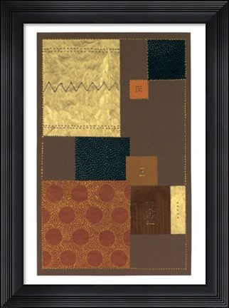 Framed Abstract in Brown II Print