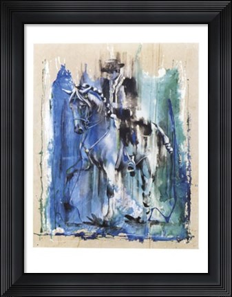 Framed Caballero Azul Print