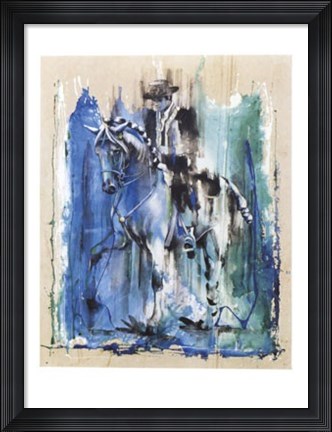 Framed Caballero Azul Print