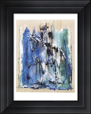 Framed Caballero Azul Print