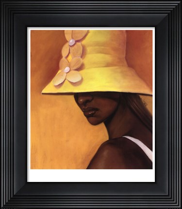Framed Yellow Hat (mini) Print
