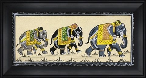 Framed Elephants I Print