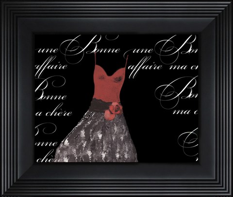 Framed Robe de Soiree Rouge Print