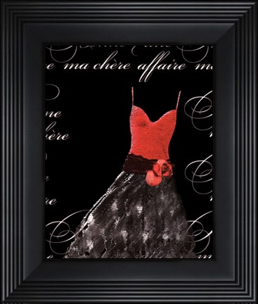Framed Robe de Soiree de Corsage Print