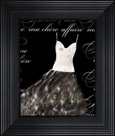 Framed Robe de Soiree Blanche Print