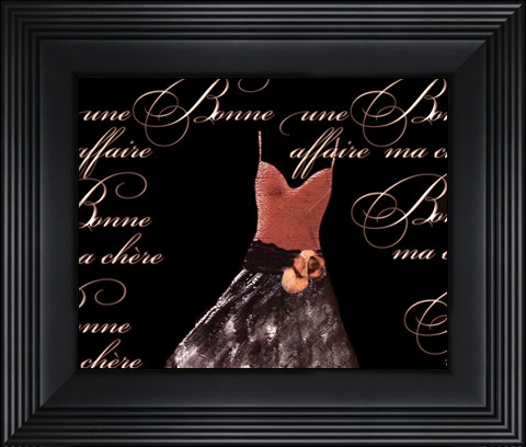 Framed Robe de Soiree de Chocolat Print