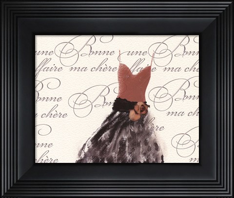 Framed Robe de Soiree sur le Blanc Print