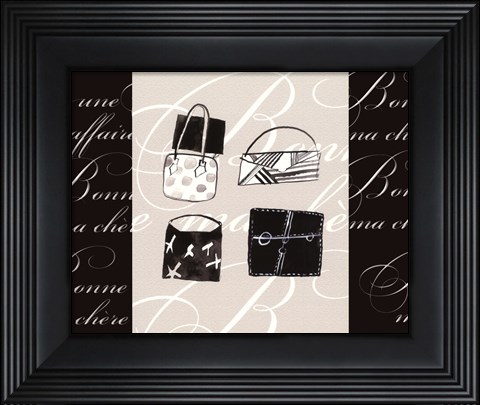 Framed Quatre Sacs a Main Print