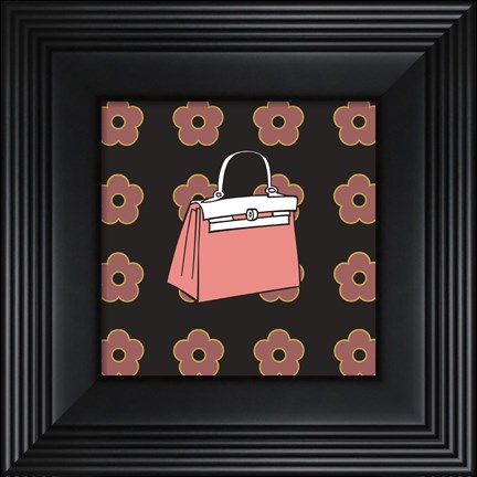 Framed Purse in Soft Rose Print