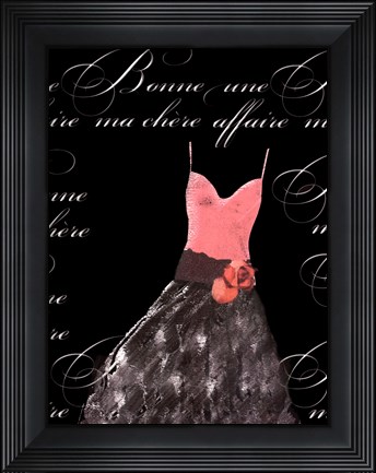 Framed Robe de Soiree Rose avec le Corsage Print