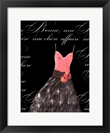 Framed Robe de Soiree Rose avec le Corsage Print