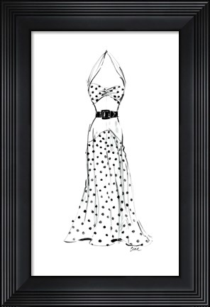 Framed Dress in Polka Dots Print