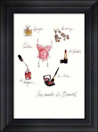 Framed Les Musts de Beaute Print