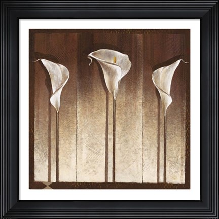 Framed Three Calla Lilies Print