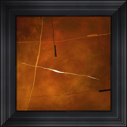 Framed Abstract in Orange Print