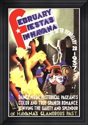 Framed February Fiestas in Havana, 1937 Print