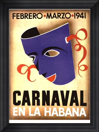 Framed Carnaval, Habana, 1941 Print