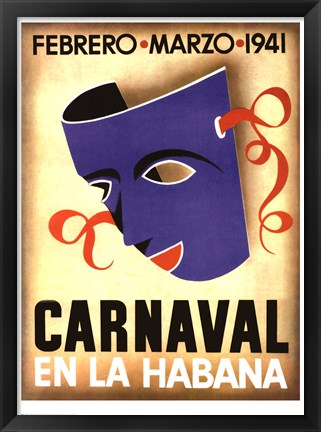 Framed Carnaval, Habana, 1941 Print