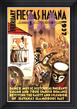 Framed February Fiestas in Havana, 1937 Print