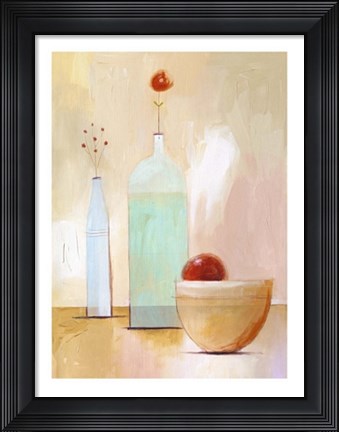 Framed Still Life on Yellow Table Print