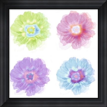 Framed Quatre Fleurs Print