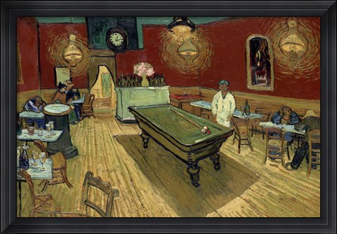 Framed Night Cafe in the Place Lamartine in Arles, c.1888 Print