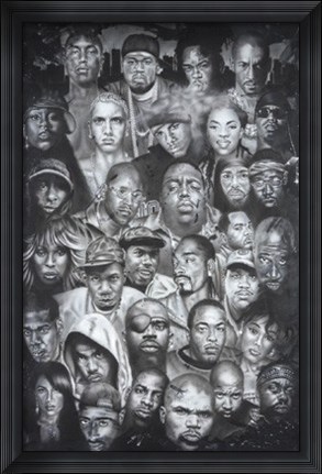 Framed Hip-Hop Montage Print