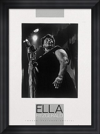 Framed Ella Fitzgerald,  singer Print