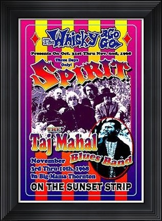 Framed Spirit and Taj Mahal Blues Band, 1968: Whisky-A-Go-Go, Los Angeles Print