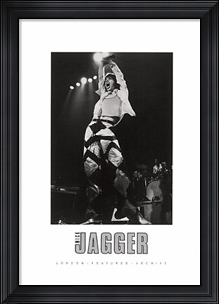 Framed Mick Jagger, On Stage Print
