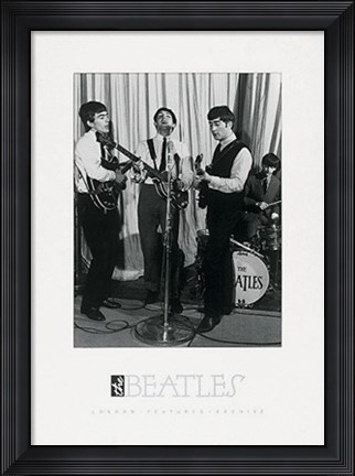 Framed Beatles, jam session Print