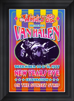 Framed Van Halen, new years eve, 1977 Print