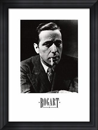 Framed Humphrey Bogart, smoking Print