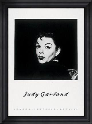 Framed Judy Garland, black and white Print
