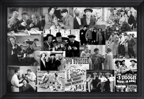 Framed Three Stooges, Movie Montage Print