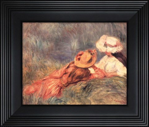 Framed Jeune Filles Au Bord De L&#39;Eau Print