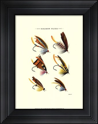 Framed Salmon Flies I Print