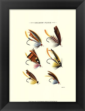Framed Salmon Flies I Print