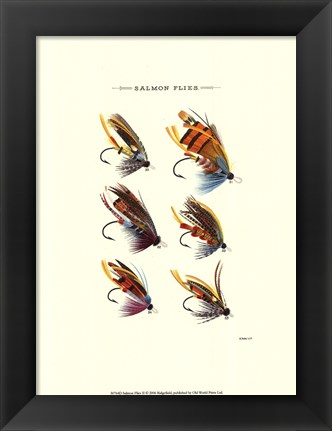 Framed Salmon Flies II Print