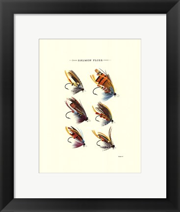 Framed Salmon Flies II Print