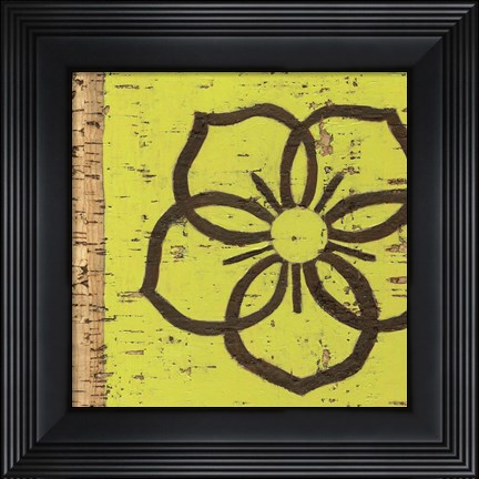 Framed Key Lime Rosette I Print
