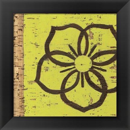 Framed Key Lime Rosette I Print