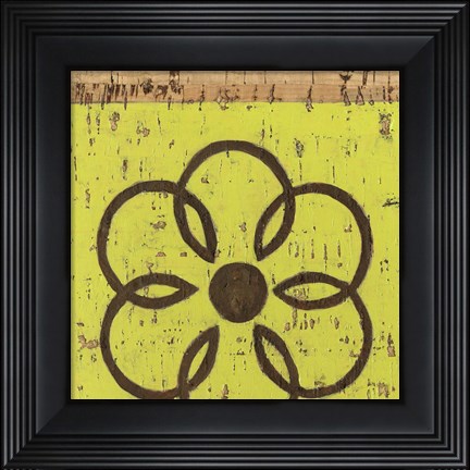 Framed Key Lime Rosette II Print