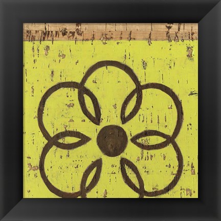 Framed Key Lime Rosette II Print