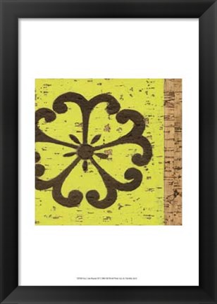 Framed Key Lime Rosette III Print