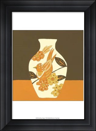 Framed Take Wing in Orange I Print