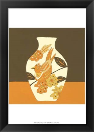 Framed Take Wing in Orange I Print