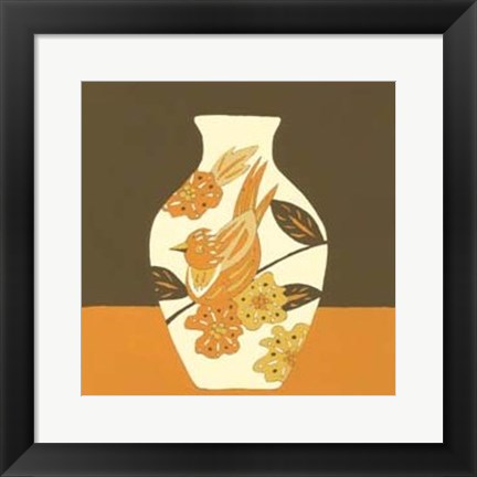 Framed Take Wing in Orange I Print
