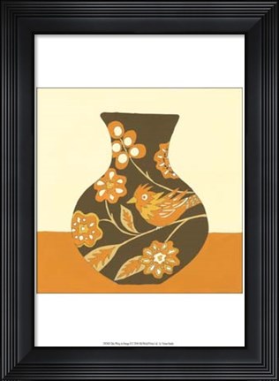 Framed Take Wing in Orange II Print
