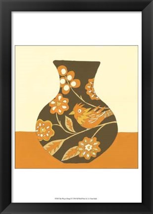 Framed Take Wing in Orange II Print